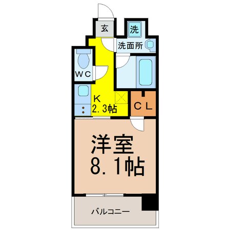 浅間町駅 徒歩2分 2階の物件間取画像